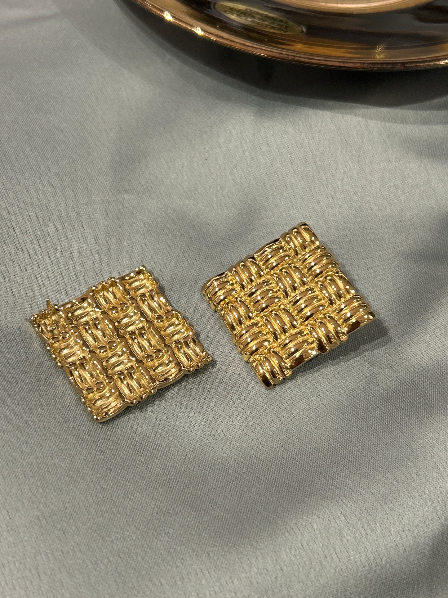 Square Textured Earrings