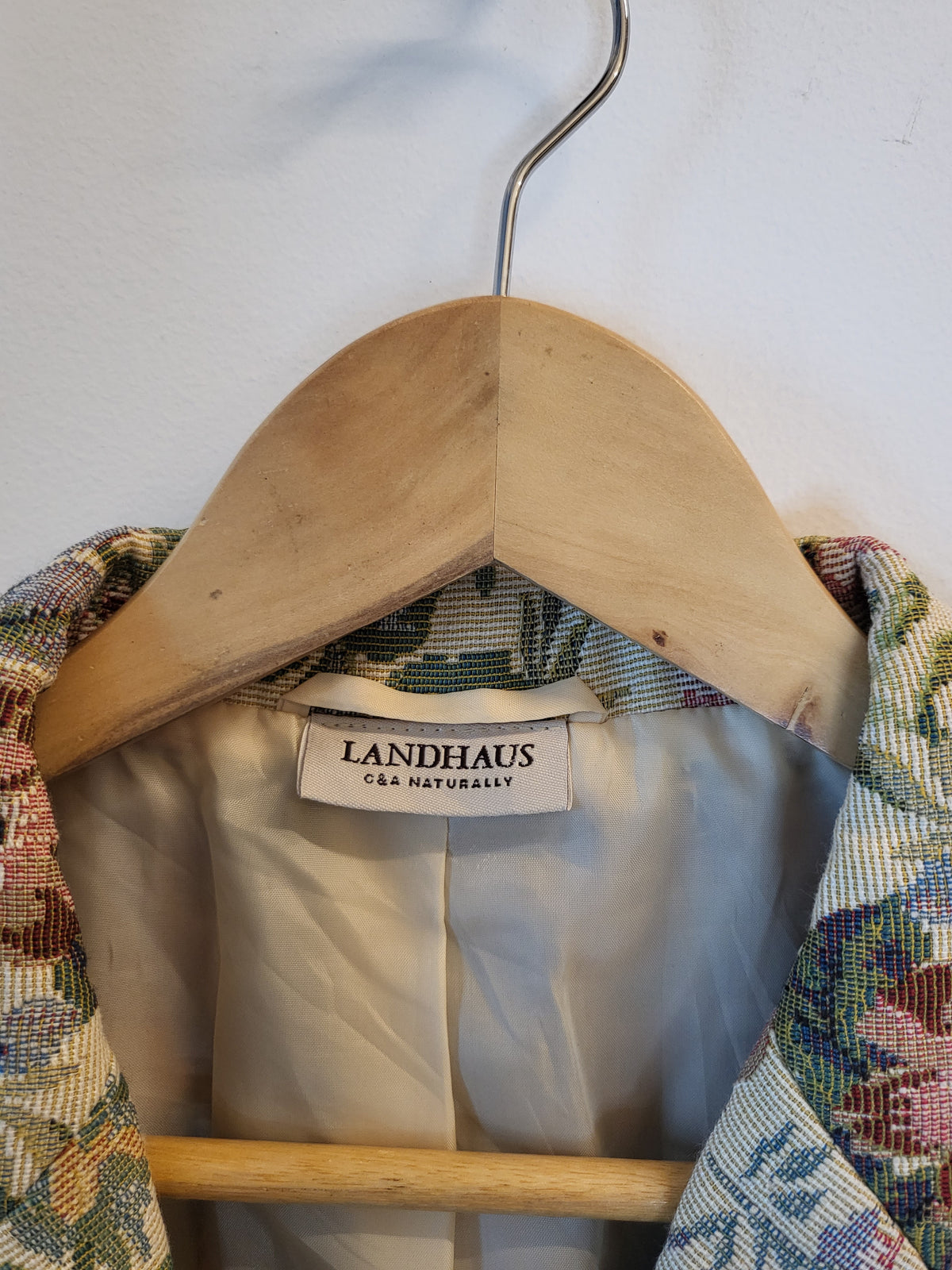 Jacquard Cream Floral Blazer