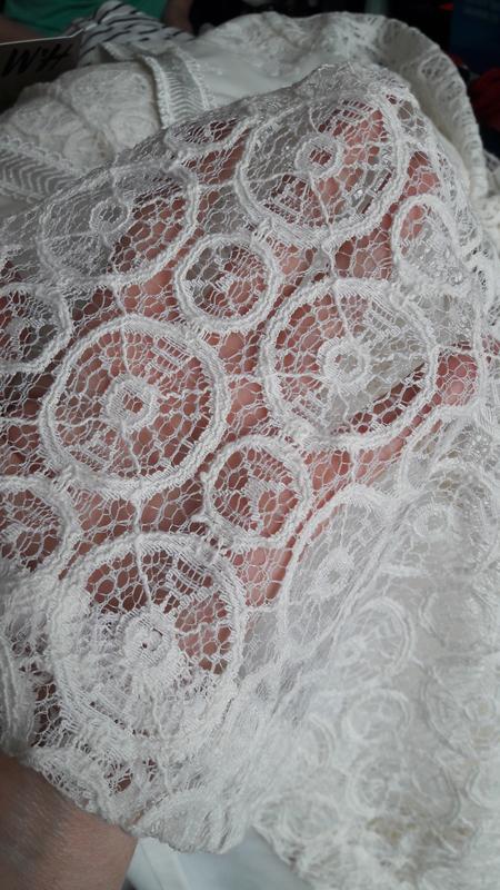 H&M Off White Net Maxi Dress