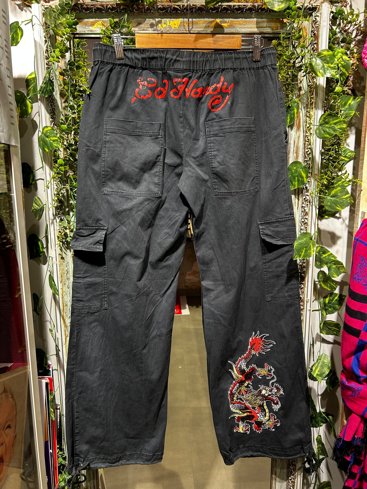 Ed Hardy Black Cargo Pants