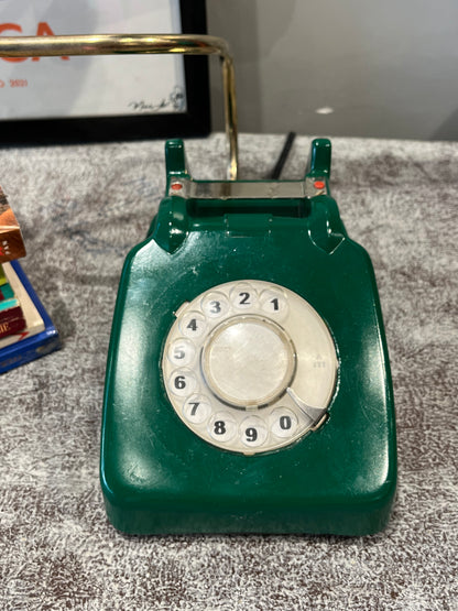 Vintage Telephone Lamp (Green)