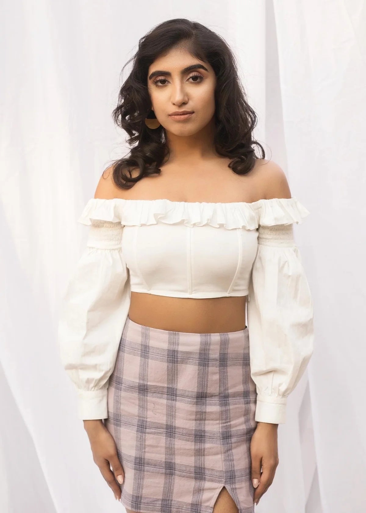 Lea White Corset Shirt Top