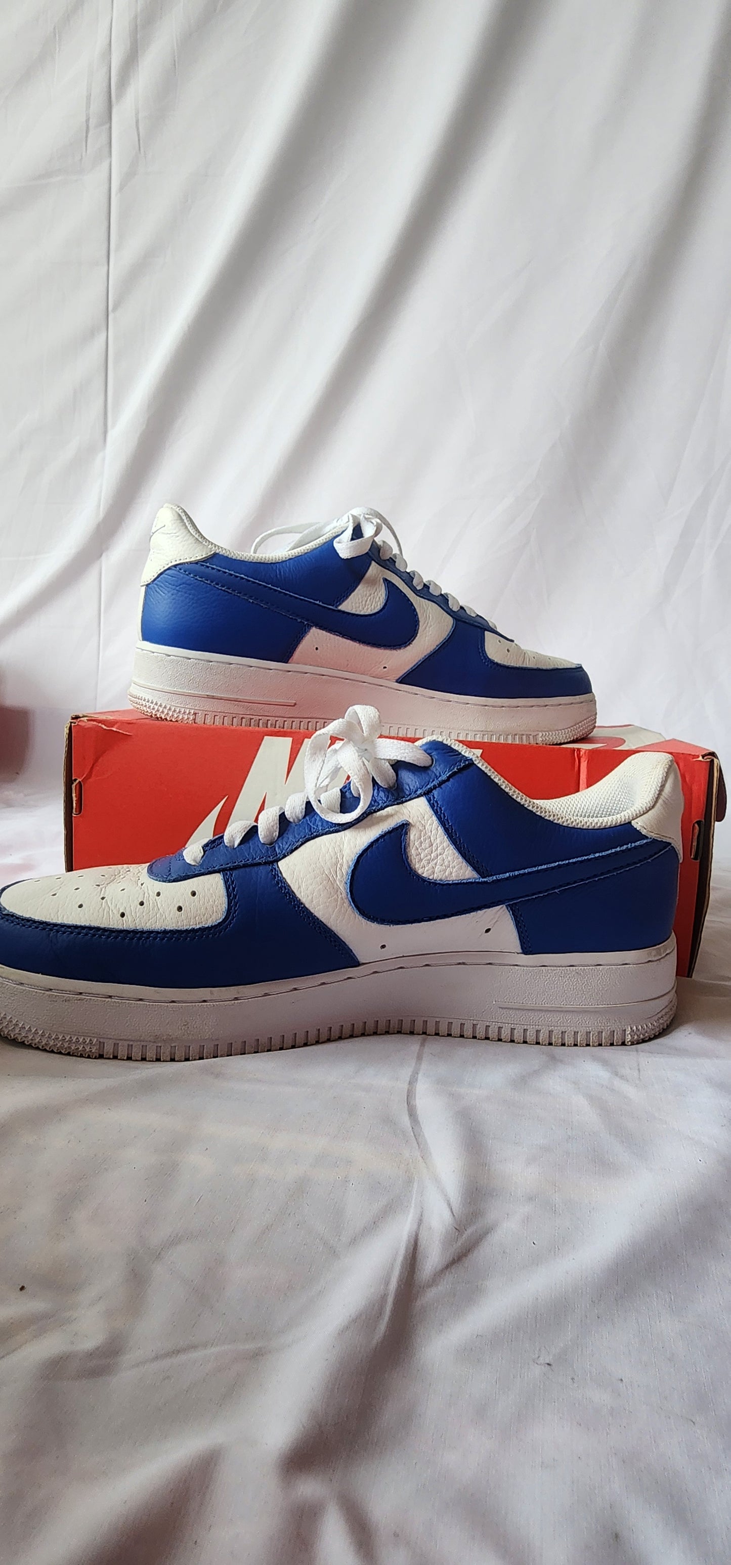 Nike Air Force 1 Blue & White Shoes