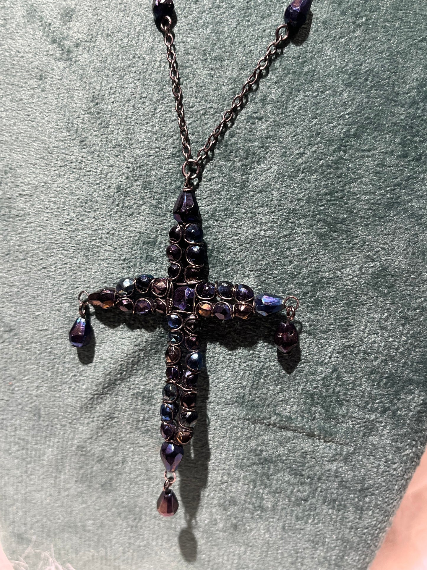 Onyx Cross Necklace