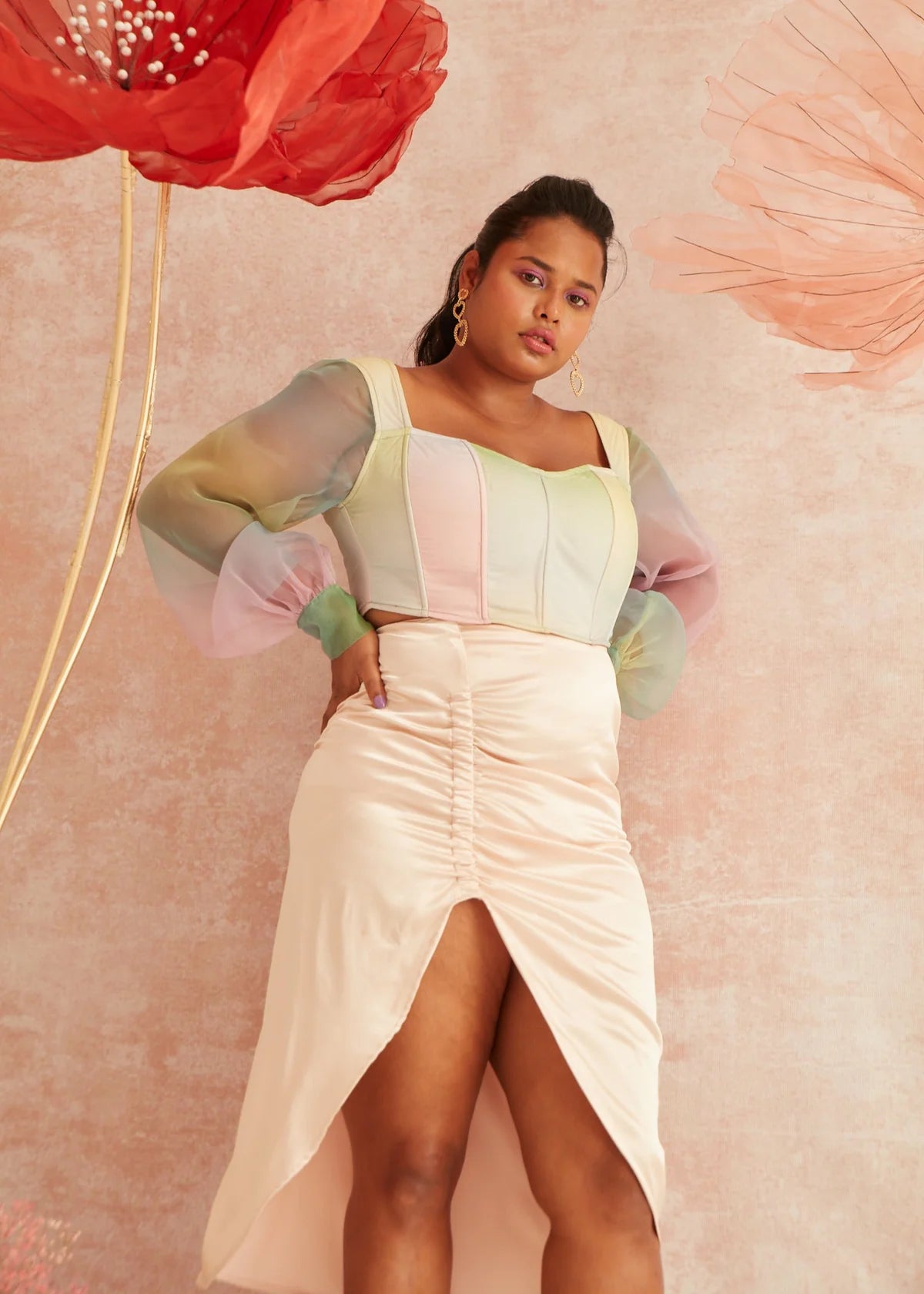 Priscilla Rainbow Corset Top