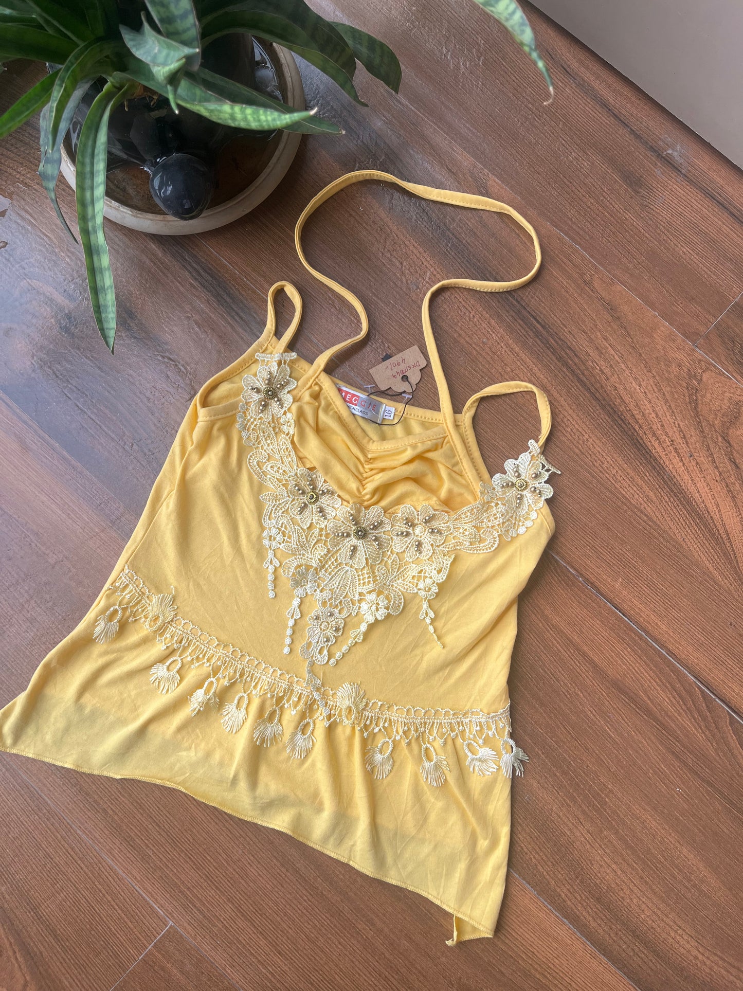 Yellow Lacey Cami