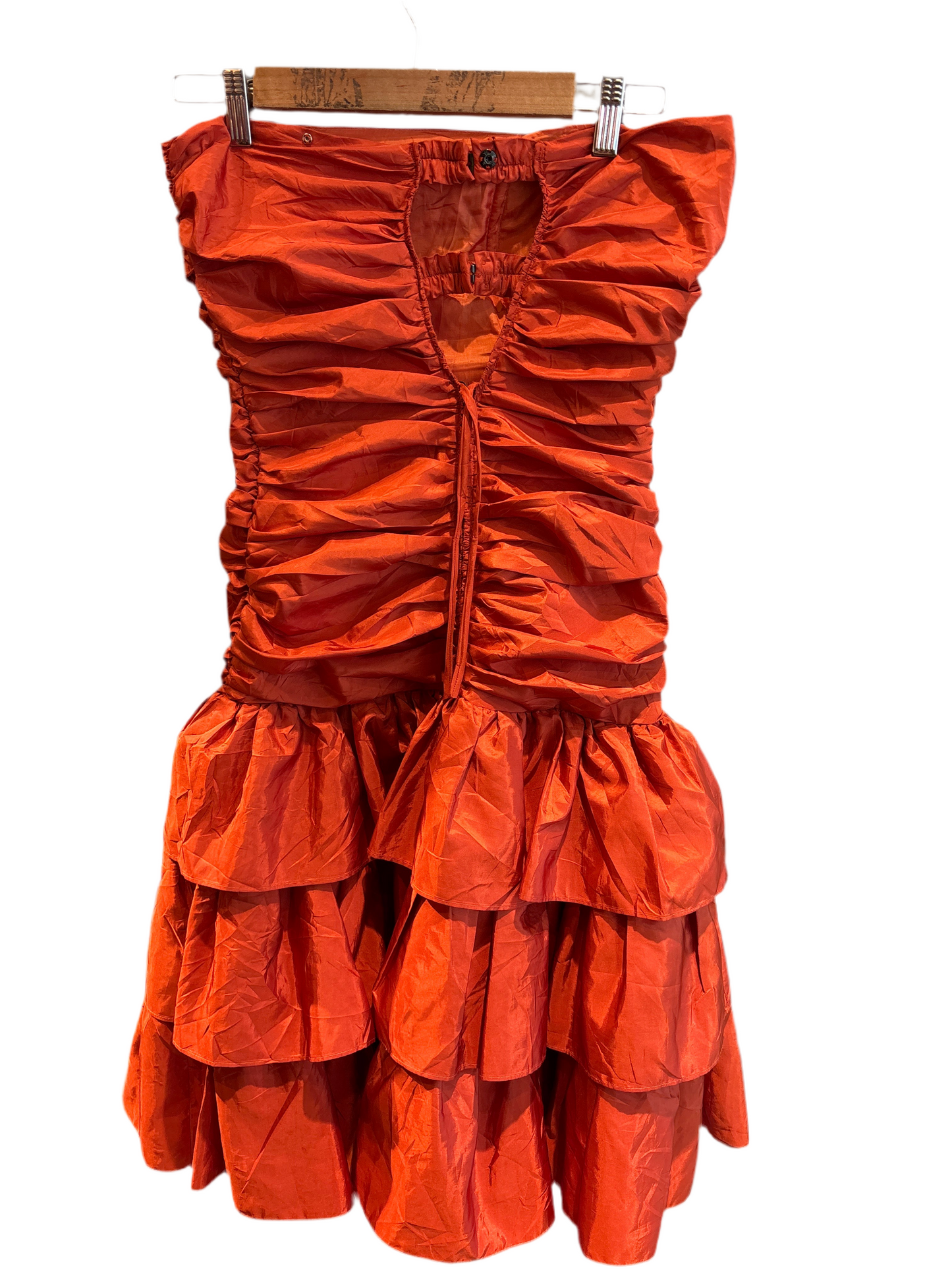 Blacky Orange Corset Frill Dress