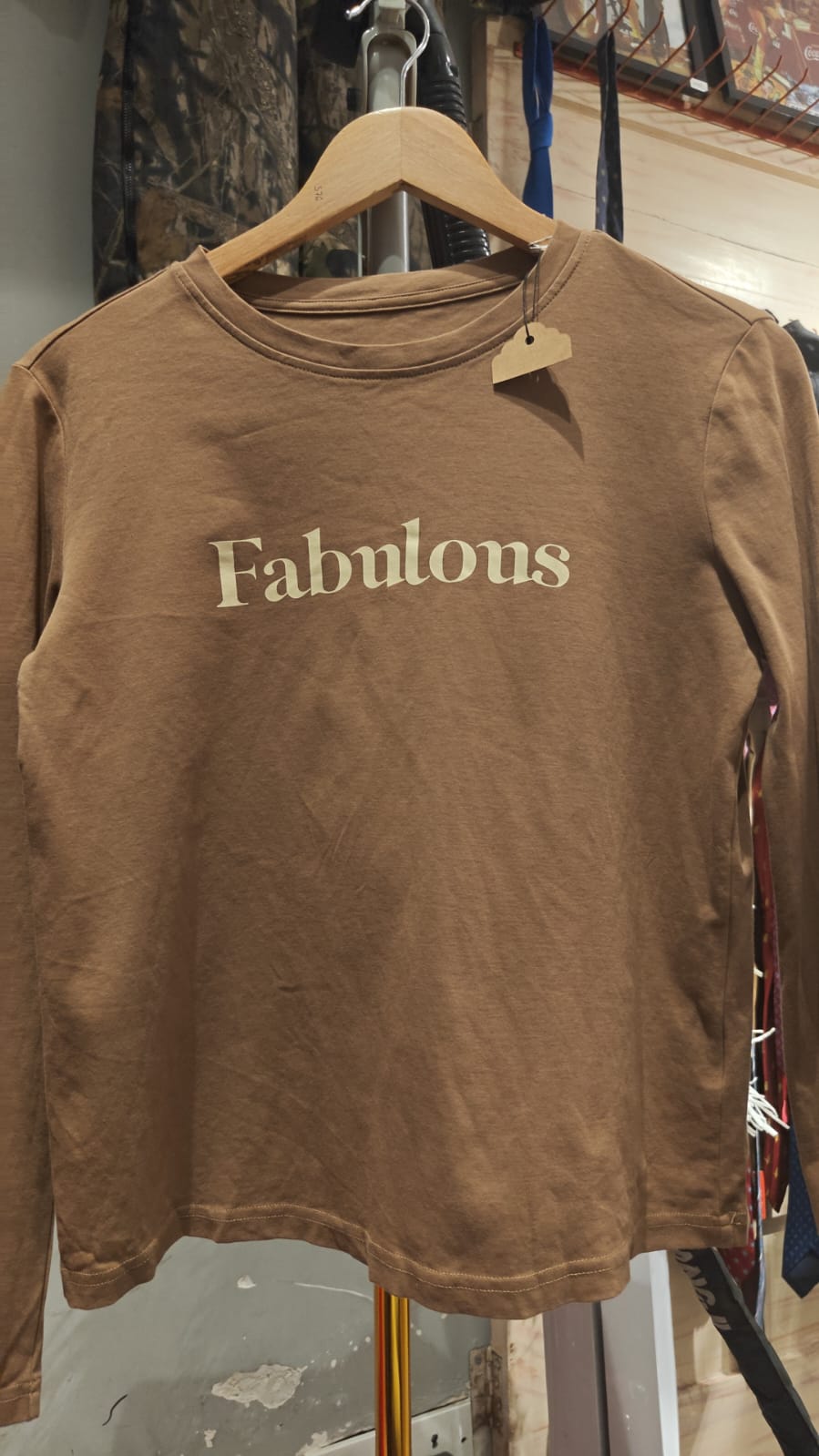 Brown Slogan Tee