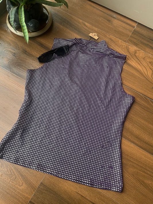 Purple Polka Dot Top