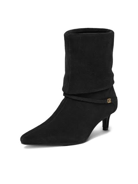 GINO ROSSIE Black Suede Boots