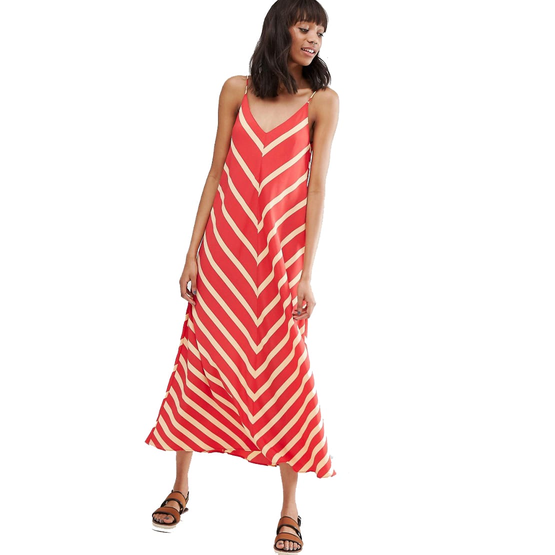 Asos Midi Chevron Dress