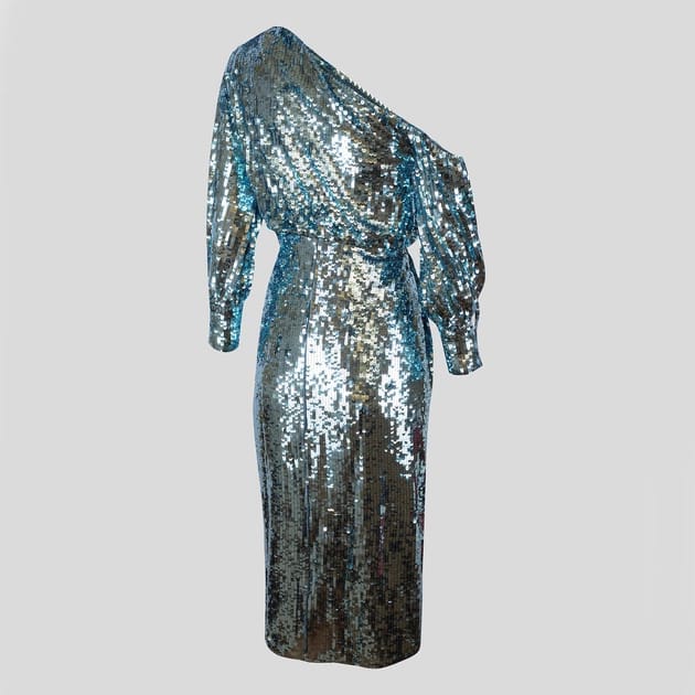 Asos blue sequin dress