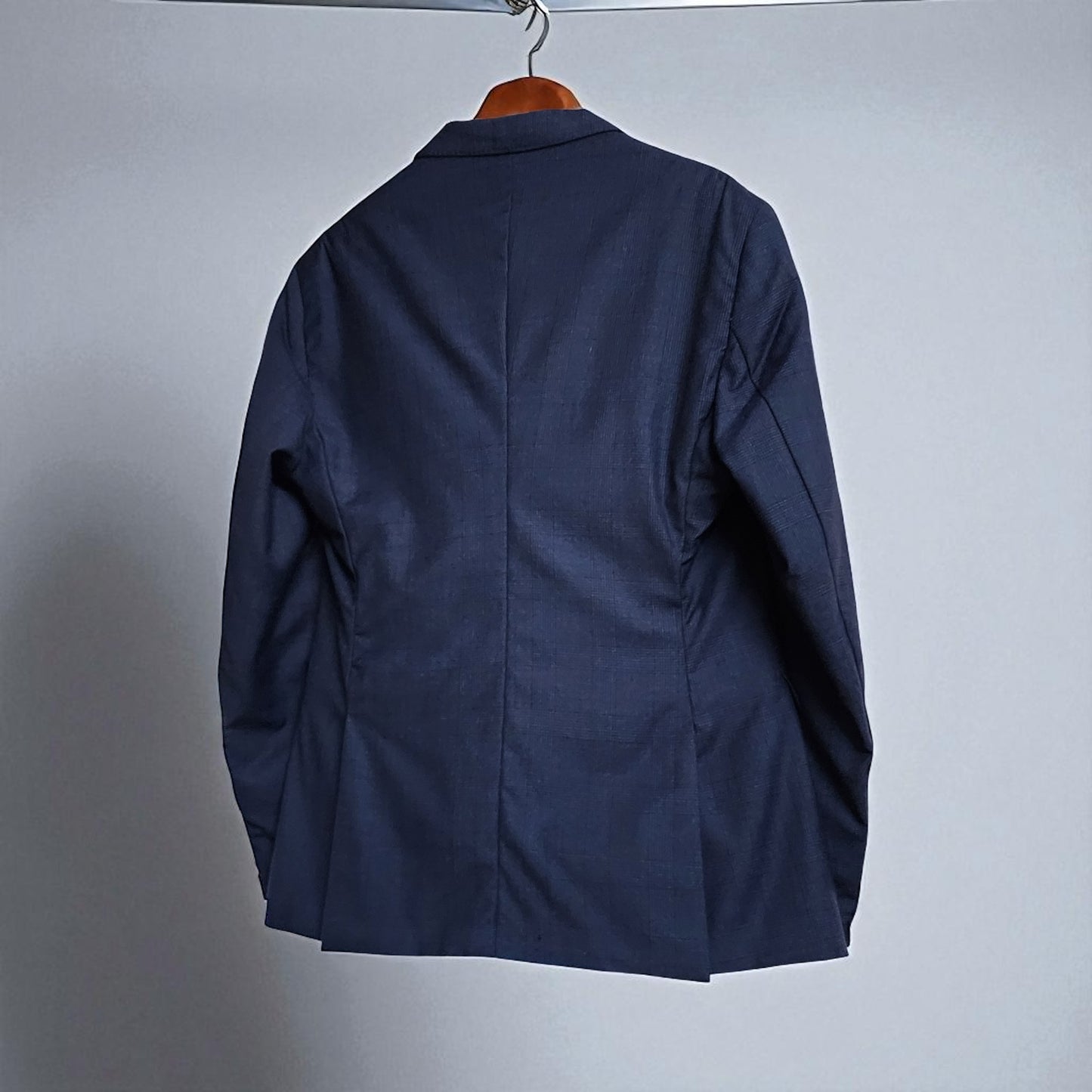 Massimo Dutti Blue Checked Blazer