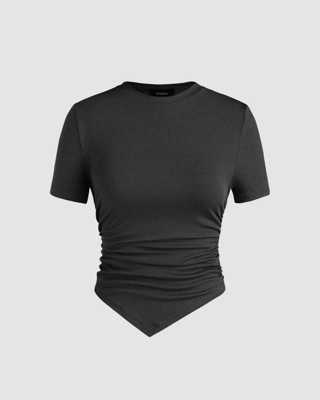 Little Box Black Long Tee