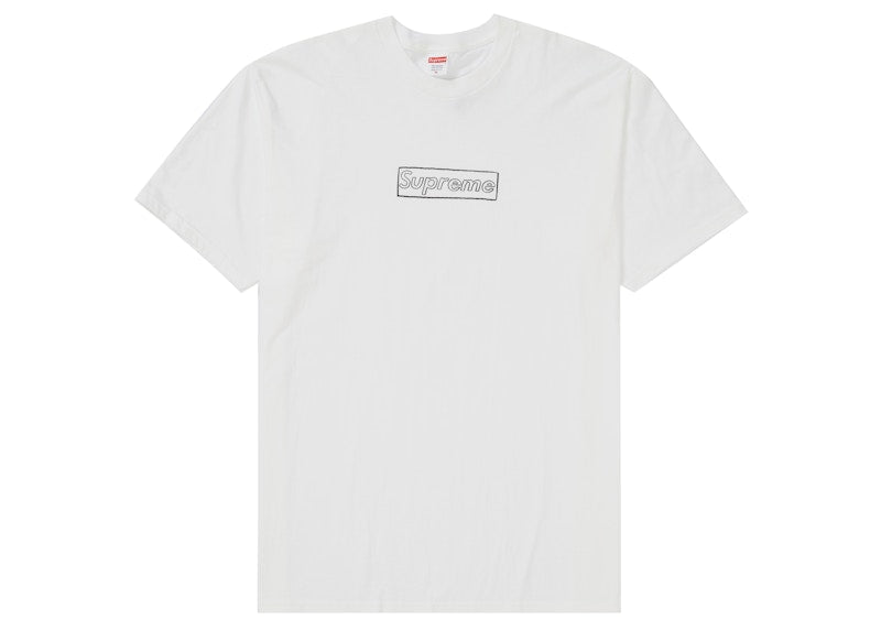 Supreme KAWS Chalk Logo Tee White -