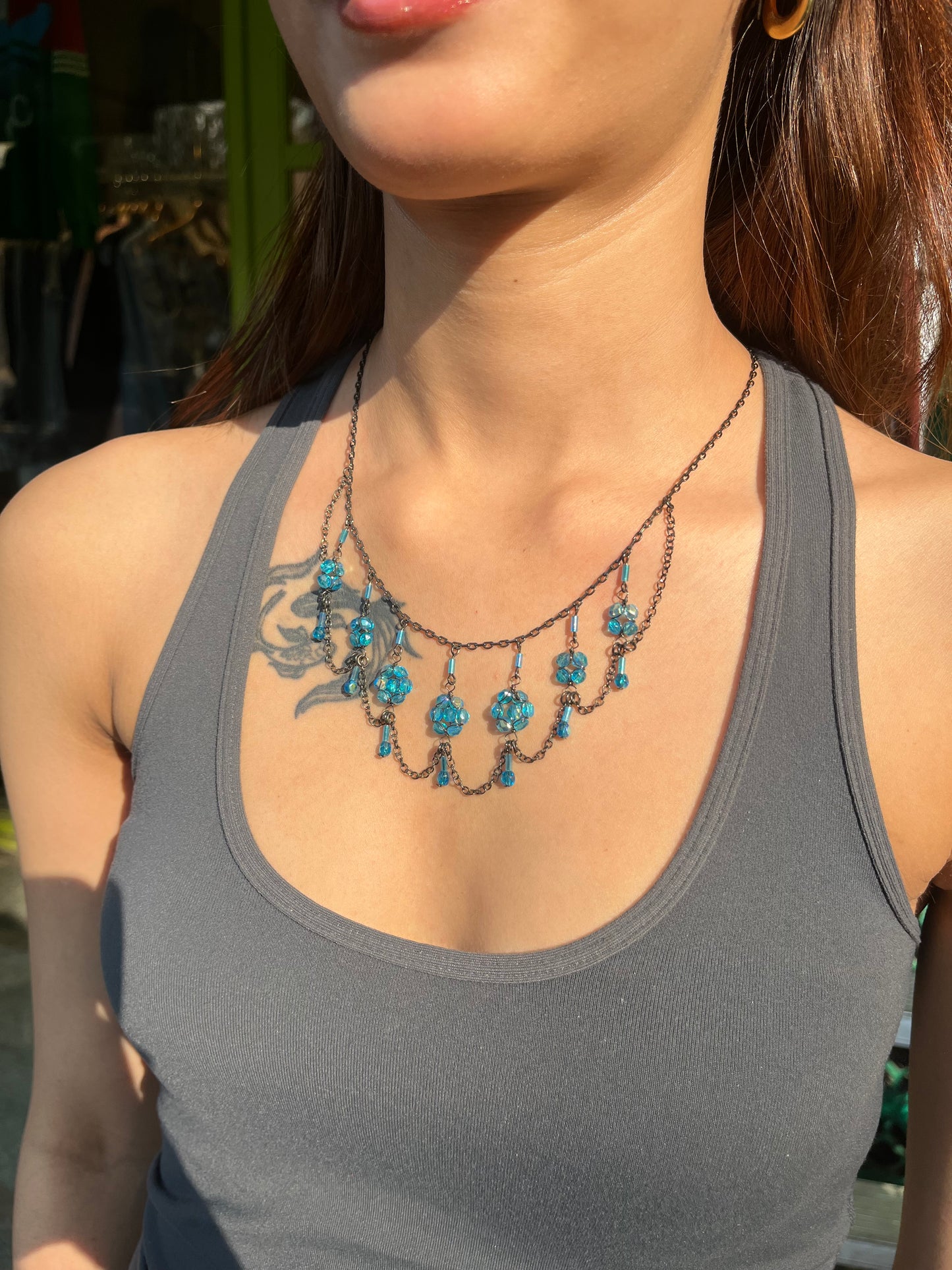 Turquoise Waterfall Choker
