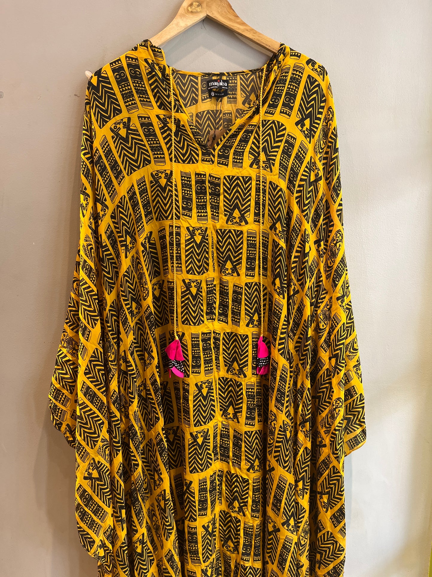 Mustard Masaba Kaftan With Slip