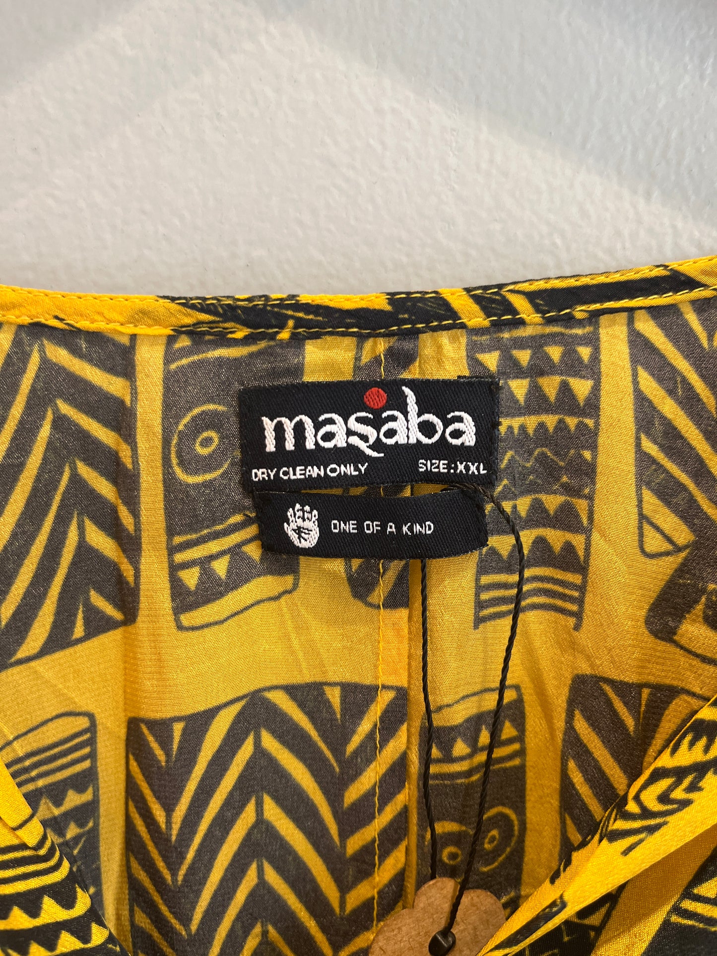 Mustard Masaba Kaftan With Slip