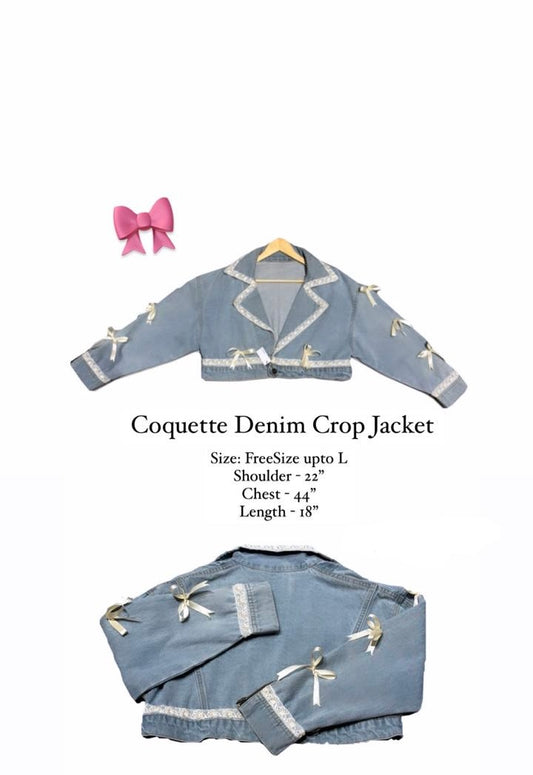Coquette Denim Crop Jacket