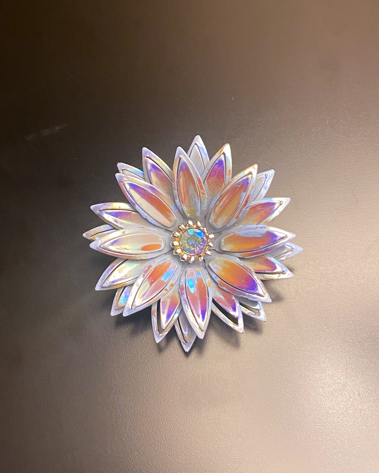Blue Dahlia Brooch
