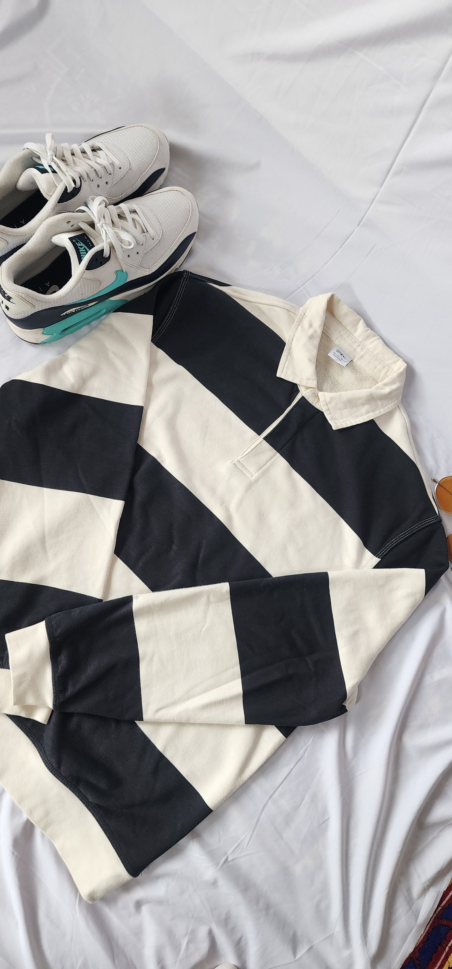 Zara Striped Polo Sweatshirt
