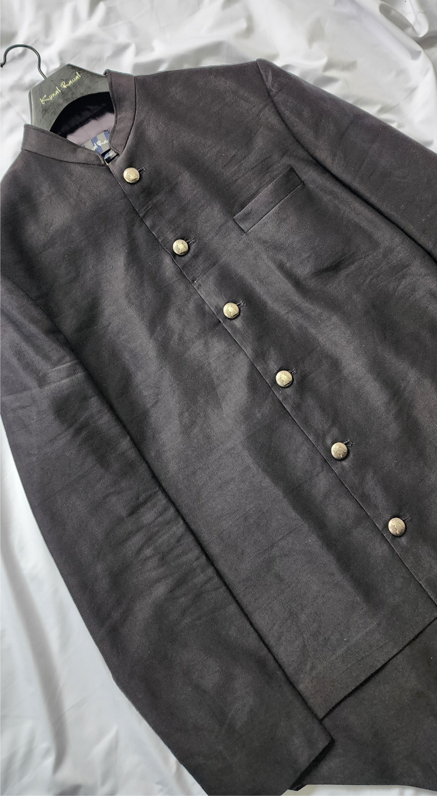 Kunal Rawal Black Sherwani Set
