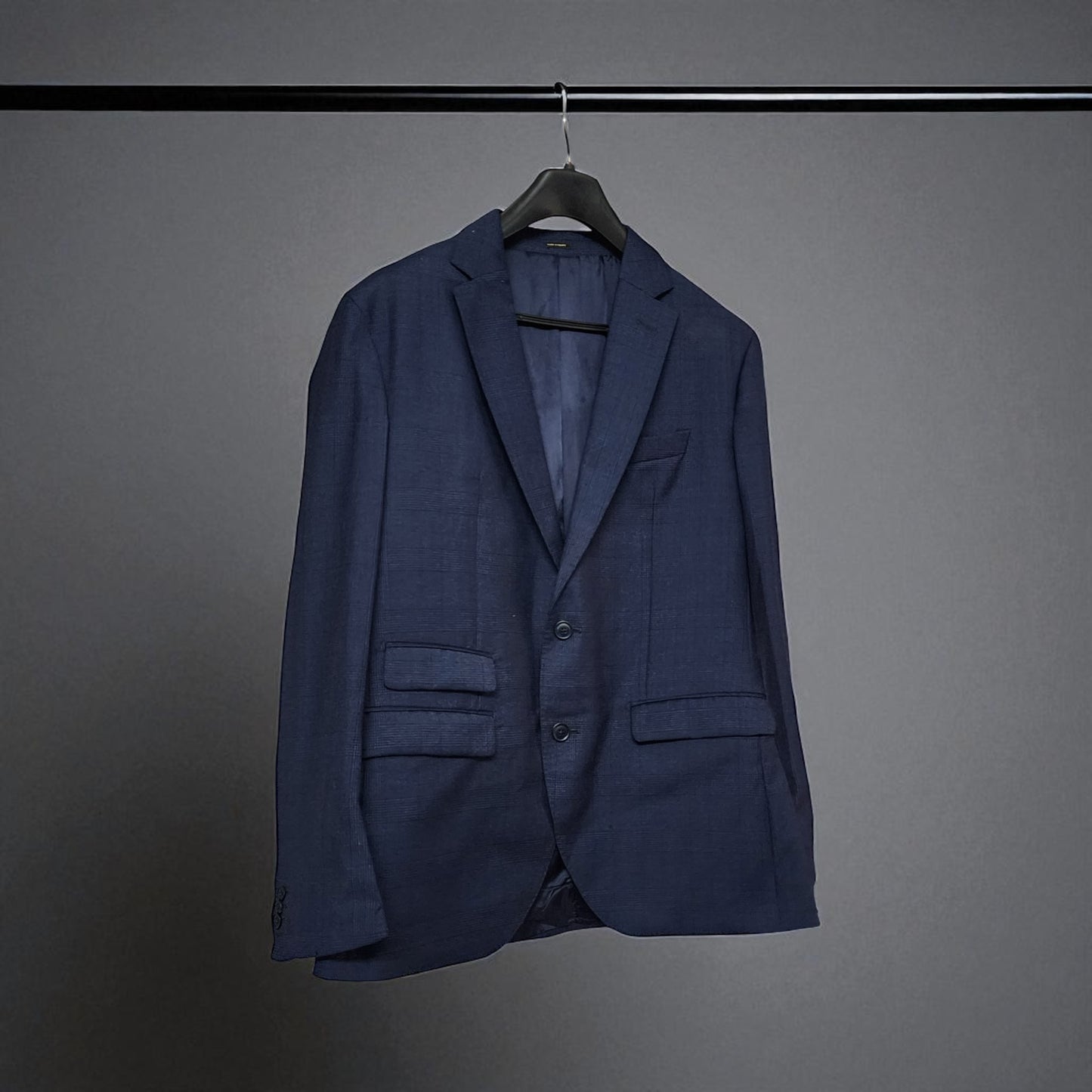 Massimo Dutti Blue Checked Blazer