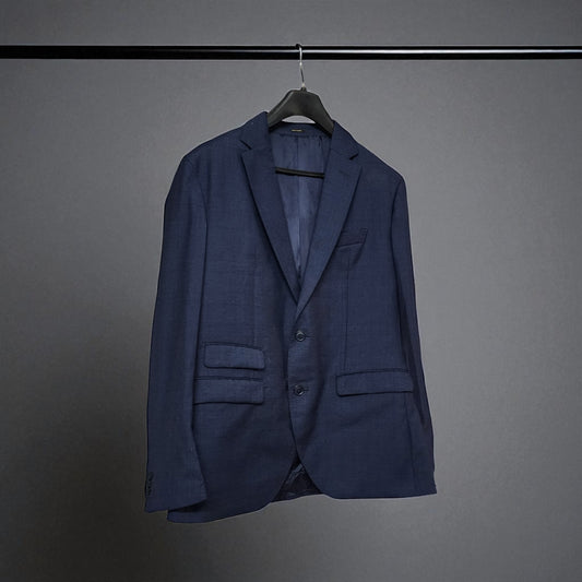 Massimo Dutti Blue Checked Blazer