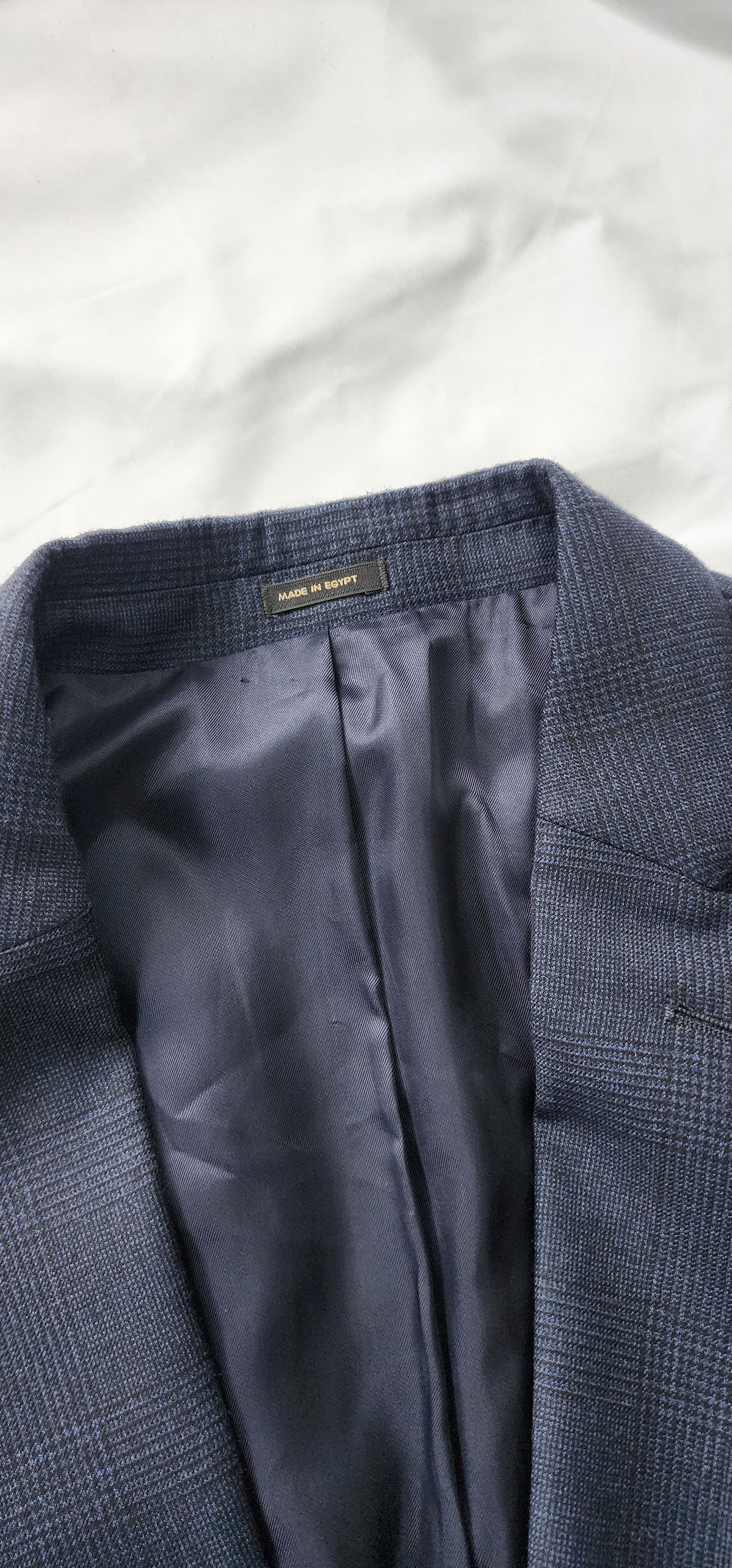 Massimo Dutti Blue Checked Blazer