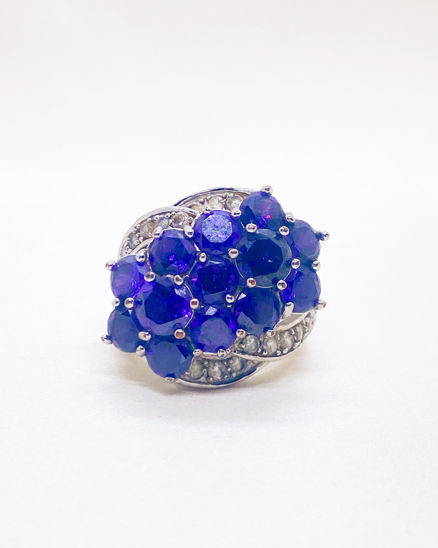 Purple Crystal Statement Ring