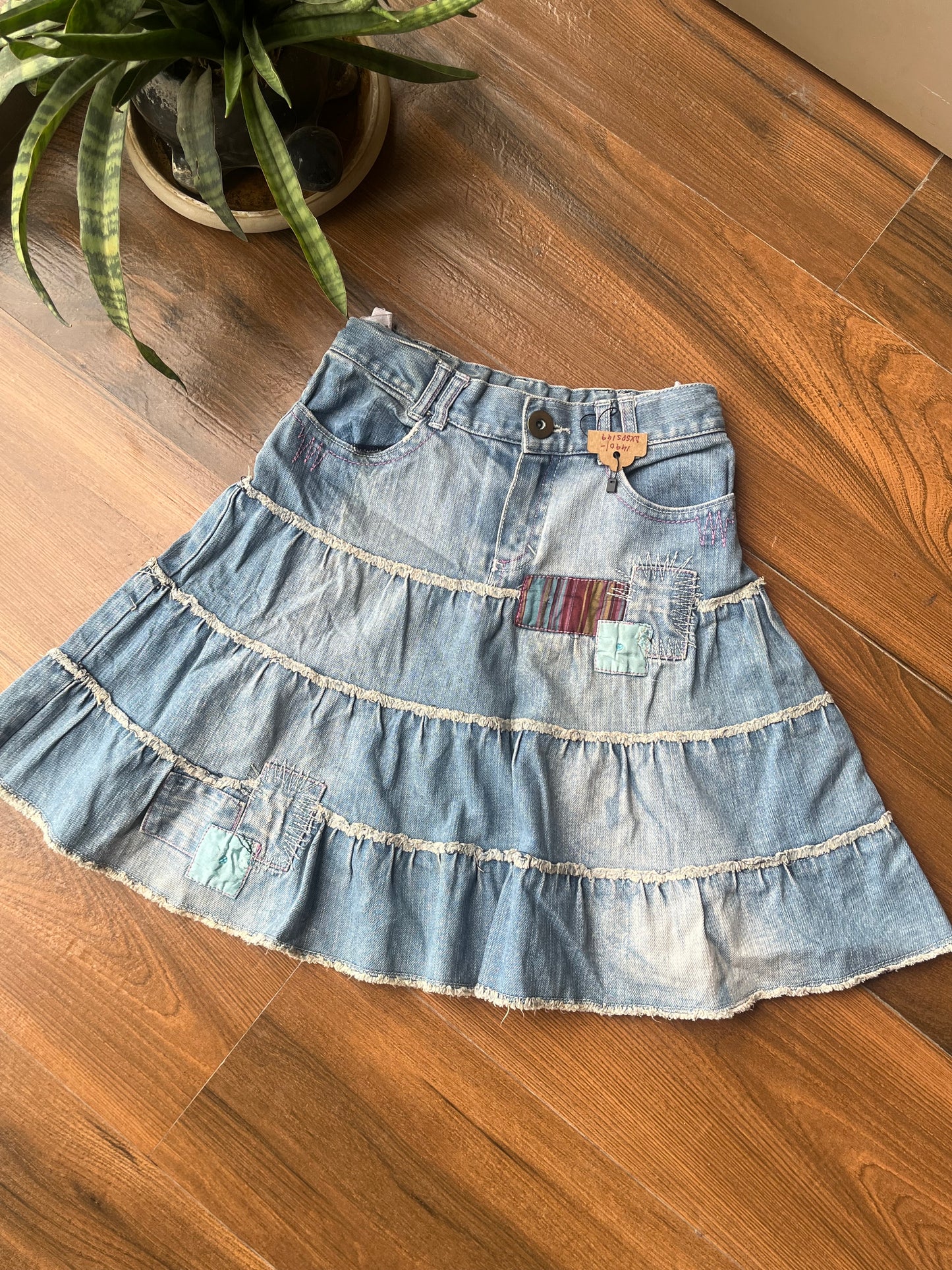 3 tier Denim Skirt