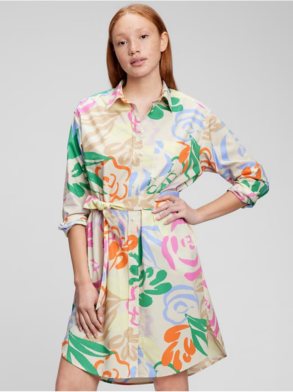 GAP Floral Shirt Dress