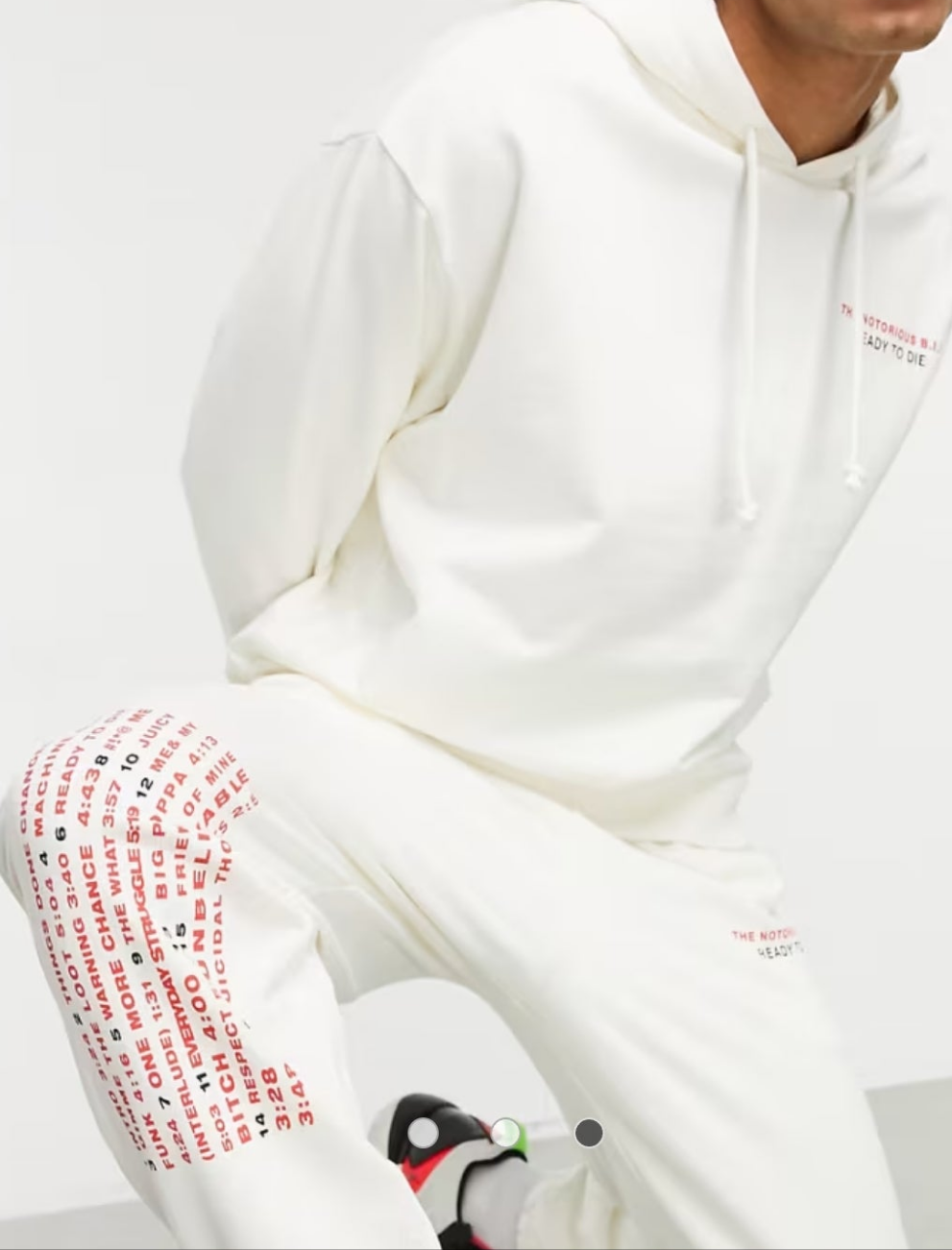 Asos white track pants