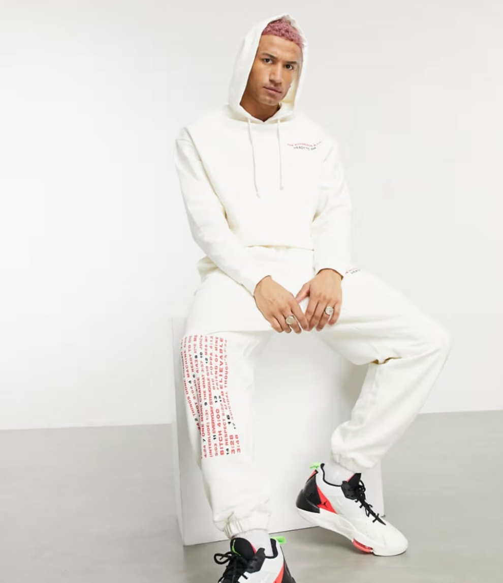 Asos white track pants