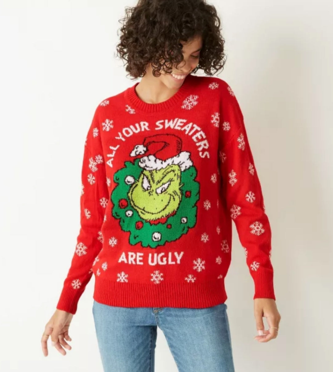 The Grinch Red Ugly Christmas Sweater Bombay Closet Cleanse