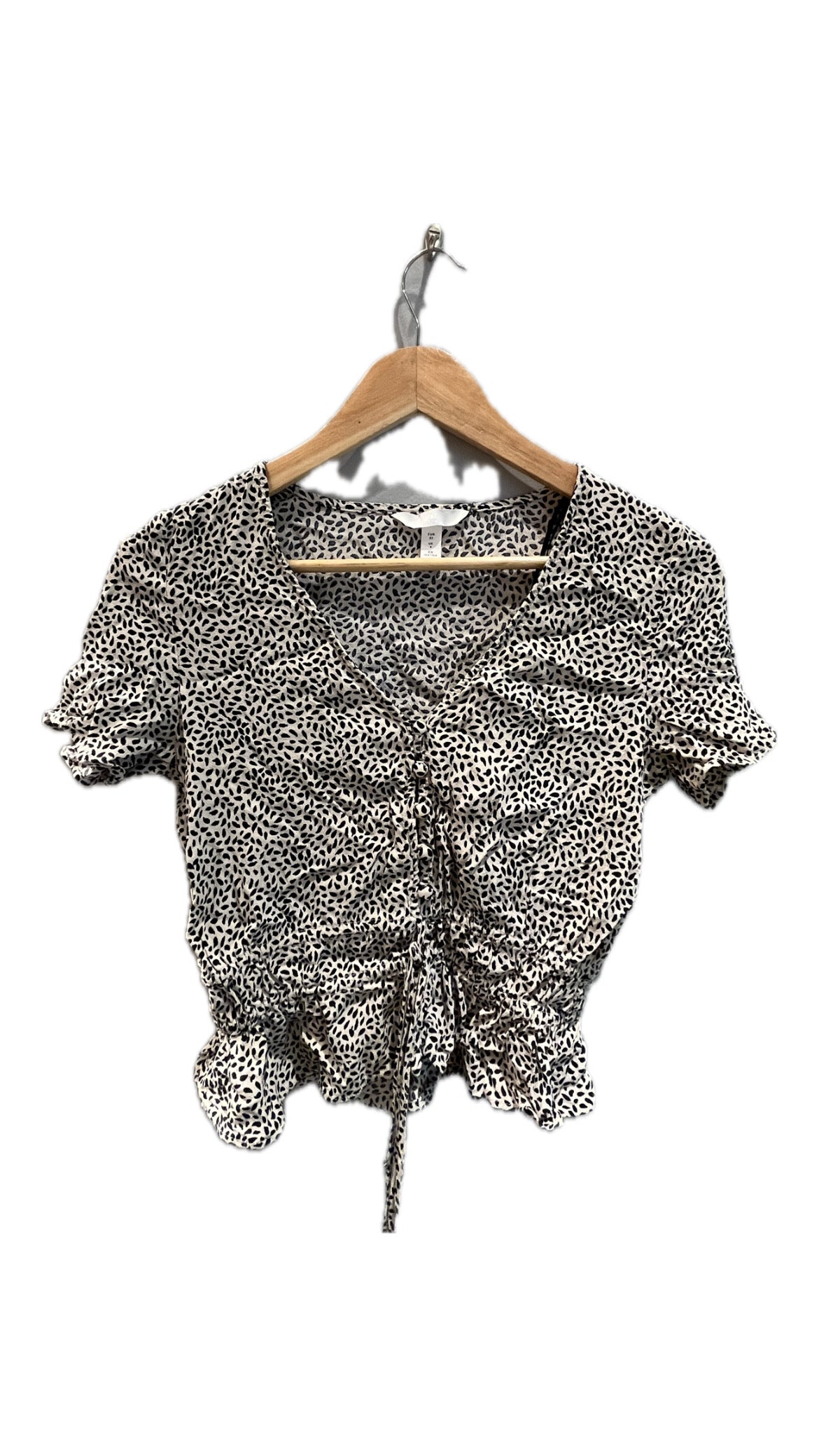 H&M Black Spotted Top