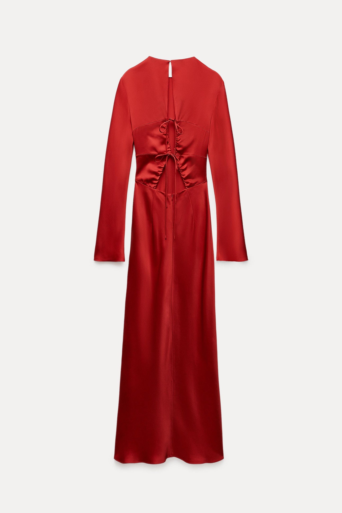 Zara Red Tie Up Back Dress