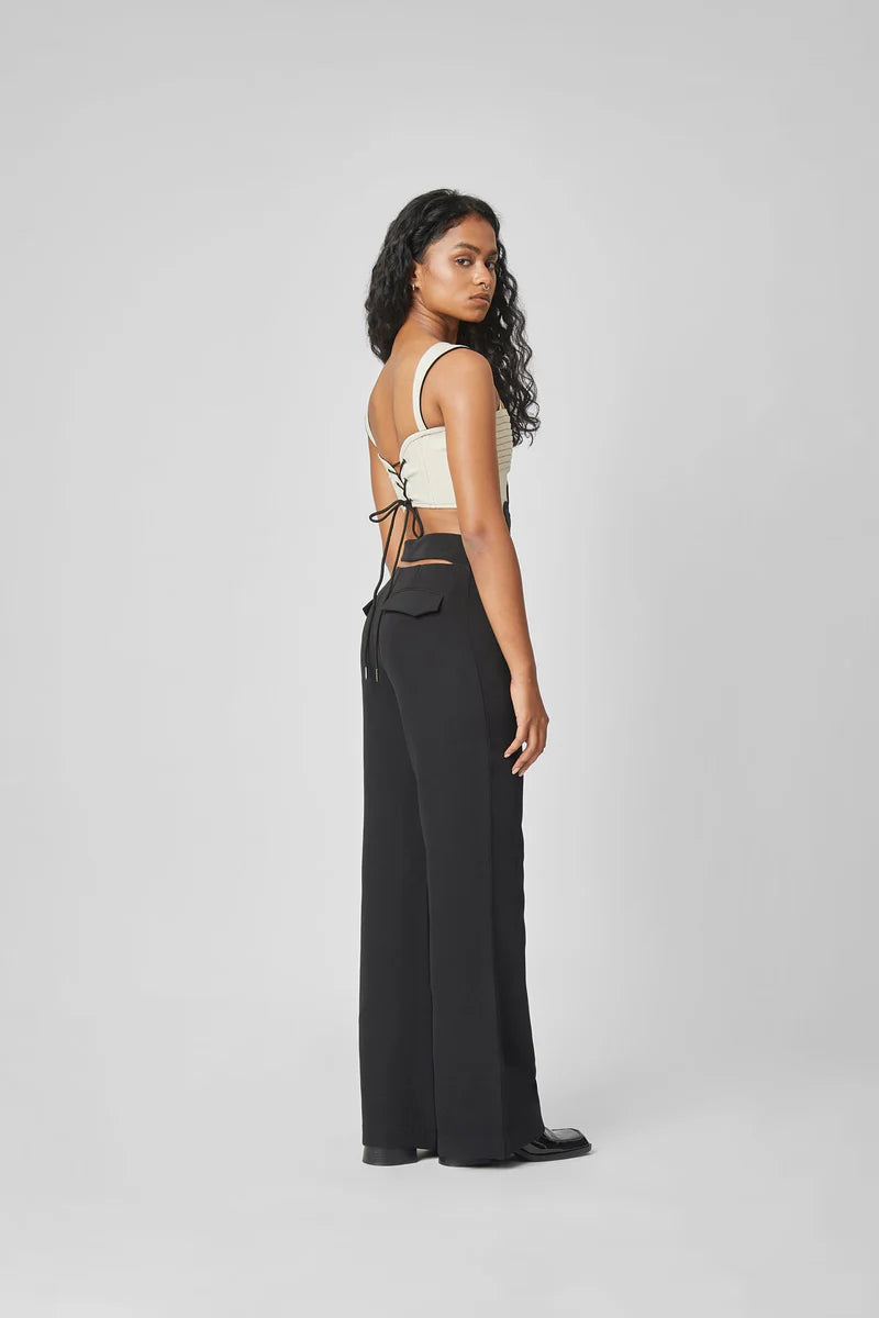 Polite Society Flower Corset - Creme Denim