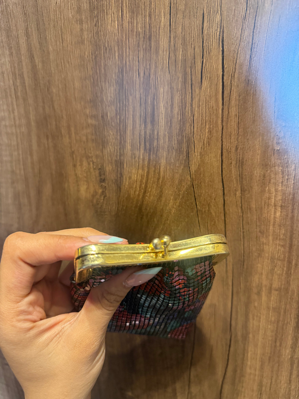 Floral Sequin Cigarette/ Coin Pouch