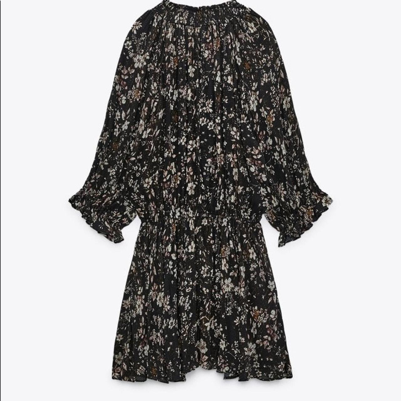 ZARA BLACK FLORAL DRESS