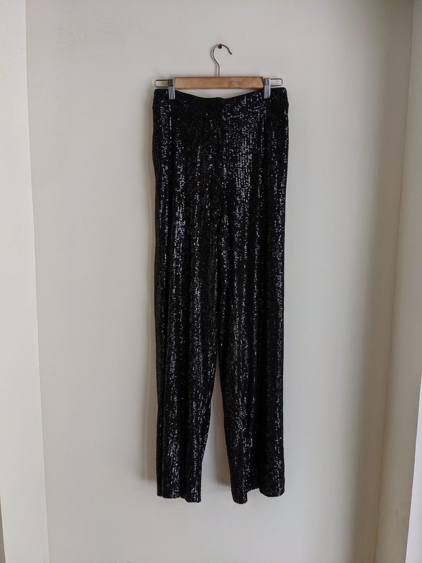 Massimo Dutti Black Sequin Pant