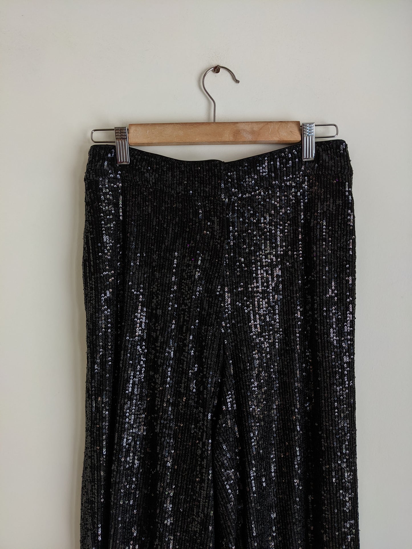 Massimo Dutti Black Sequin Pant