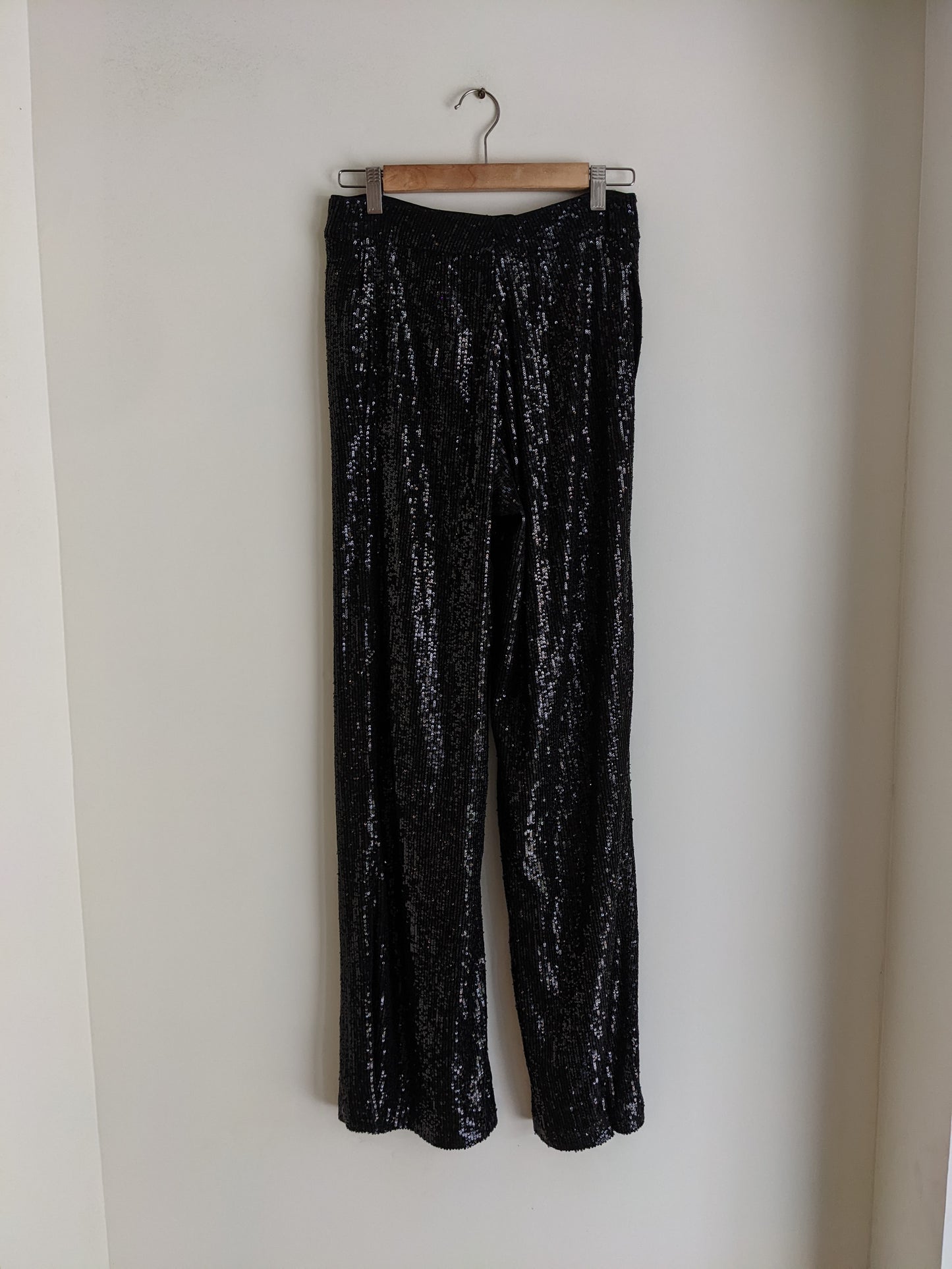 Massimo Dutti Black Sequin Pant