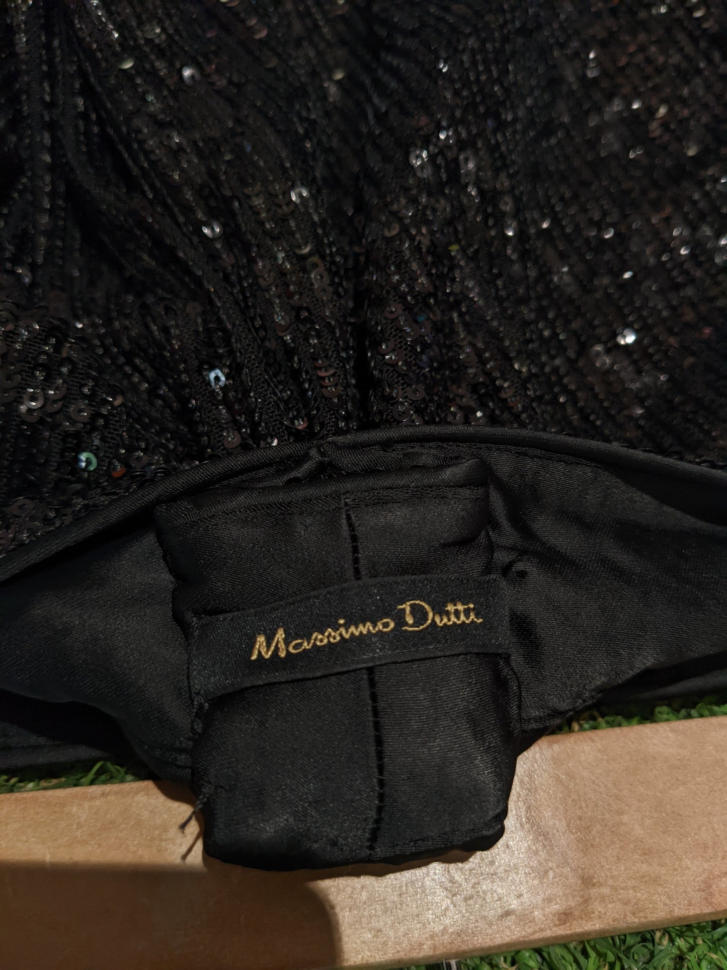 Massimo Dutti Black Sequin Pant