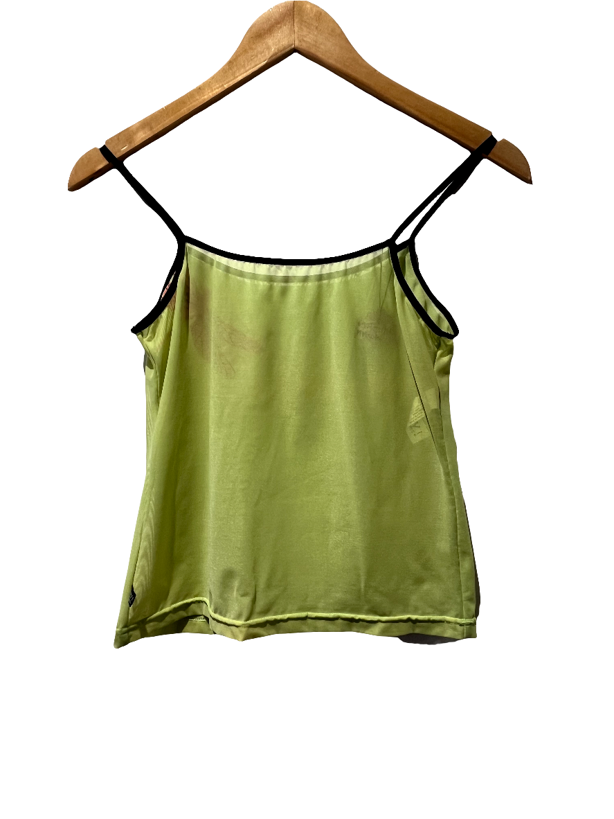 Green y2k Mesh top