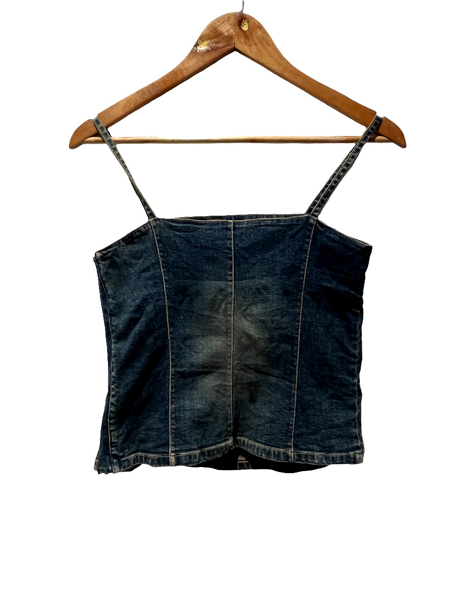 Y2K Denim Crop Top
