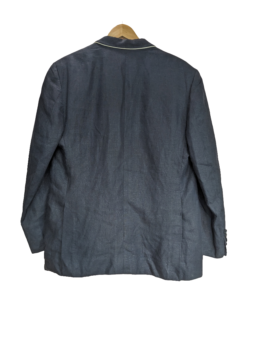 Akbar Blueish Black Textured Blazer