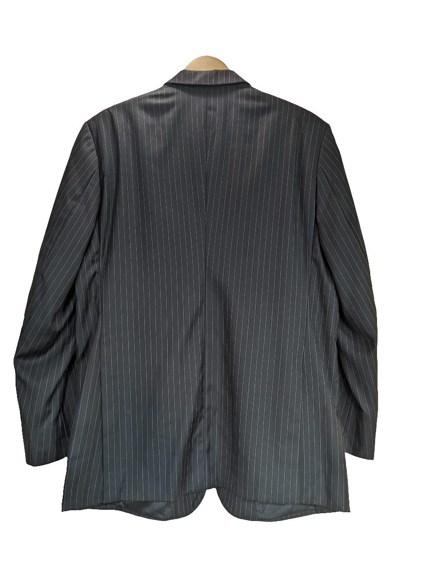 Gabbana Plain Black Blazer With Stripes