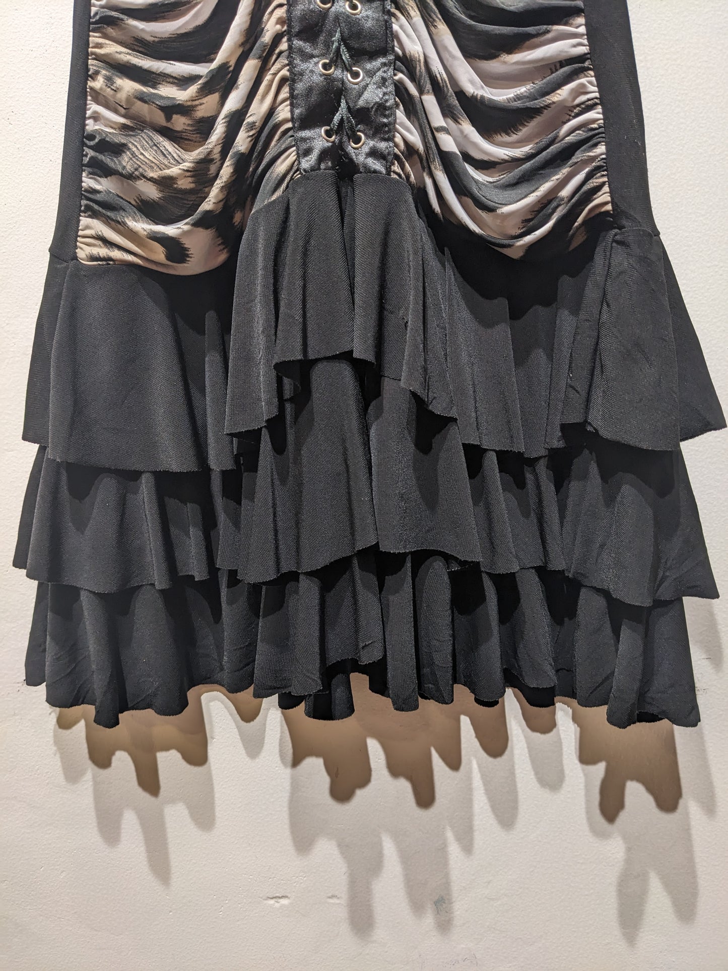 Lambada Rara Cheetah Print flare Mini Dress