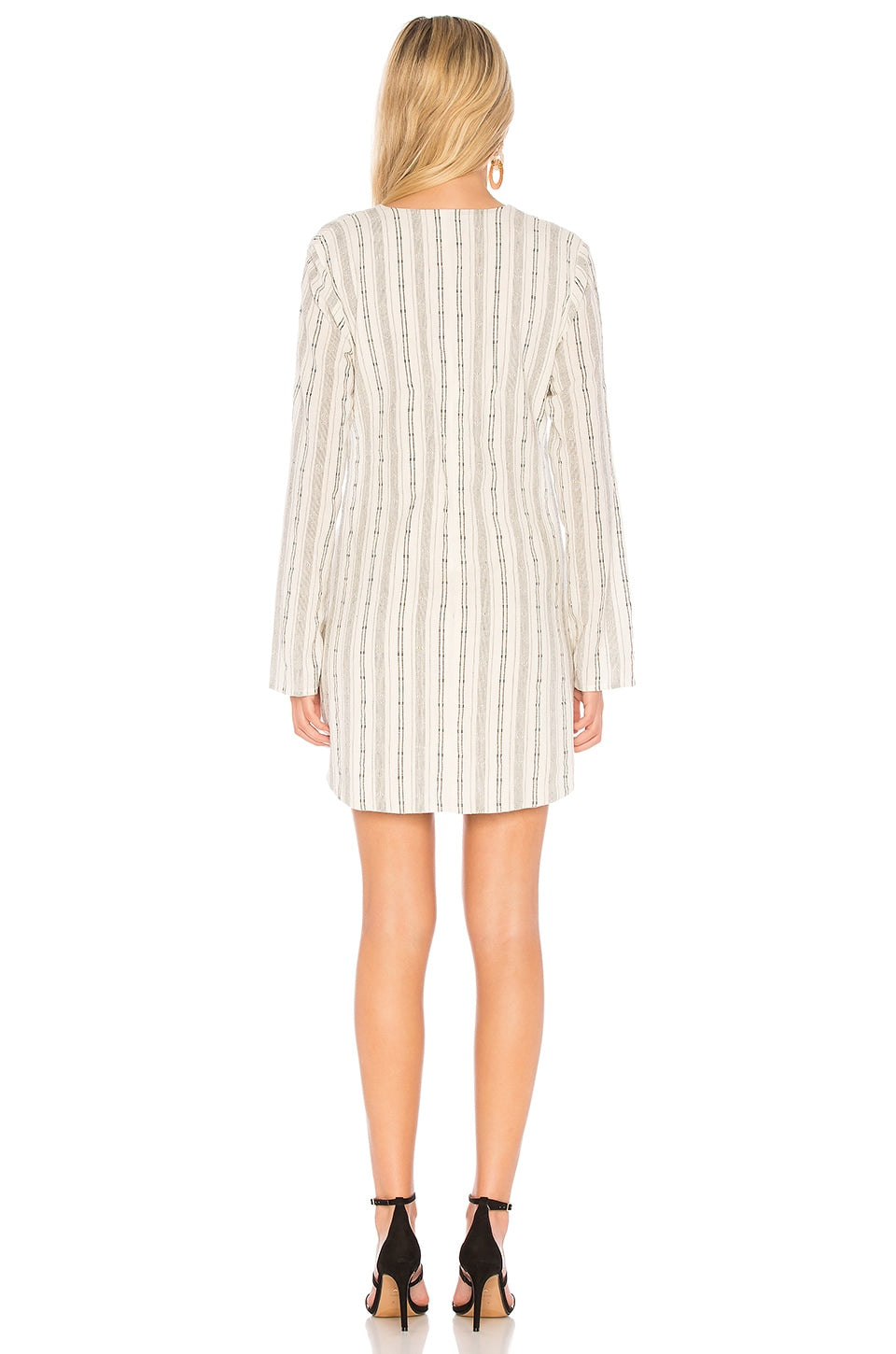L'Academie The Meadow Mini Dress In White Stripe